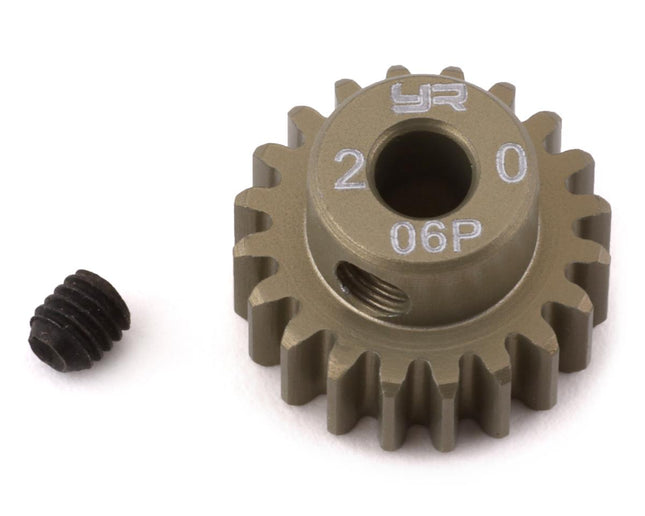 YEA-MG-06P20T, Yeah Racing Mod 0.6 Hard Coated Aluminum Pinion Gear (20T)