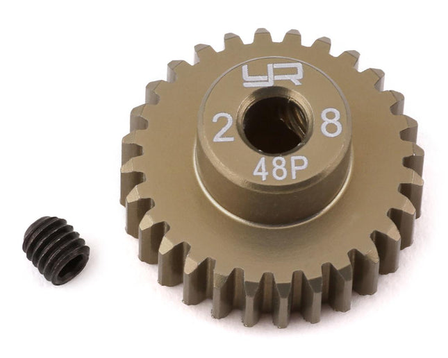 YEA-MG-48028, Yeah Racing 48P Hard Coated Aluminum Pinion Gear (28T)