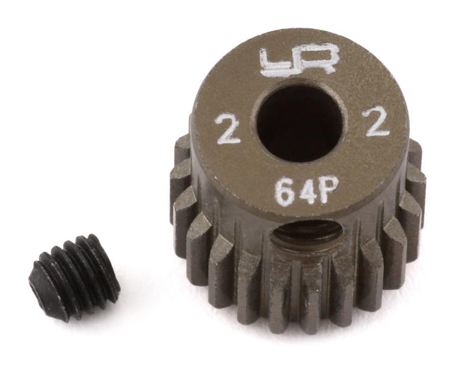 YEA-MG-64022, Yeah Racing 64P Hard Coated Aluminum Pinion Gear (22T)