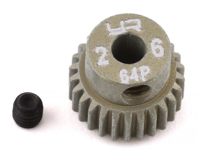 YEA-MG-64026, Yeah Racing 64P Hard Coated Aluminum Pinion Gear (26T)