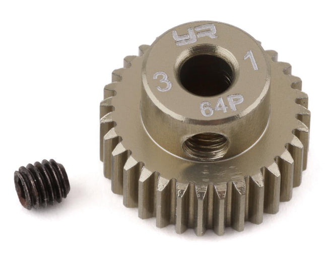 YEA-MG-64031, Yeah Racing 64P Hard Coated Aluminum Pinion Gear (31T)