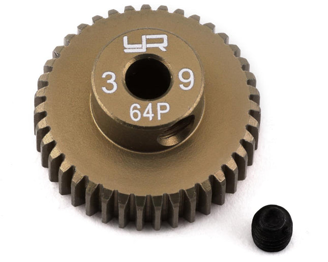 YEA-MG-64039, Yeah Racing 64P Hard Coated Aluminum Pinion Gear (39T)