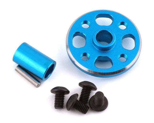 YEA-TATT-026BU, Yeah Racing Tamiya TT-02 Aluminum Spur Gear Mount (Blue)