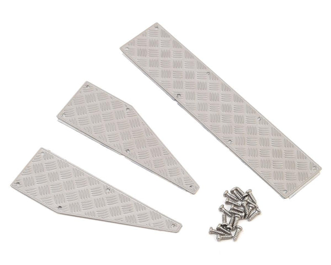 YEA-TRX4-028, Yeah Racing Traxxas TRX-4 Stainless Steel Diamond Plate Rear Bumper Panels