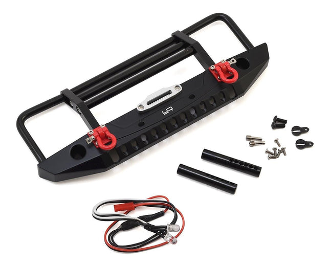 YEA-TRX4-032BK, Yeah Racing Aluminum Front Bumper w/LED Light (Black)