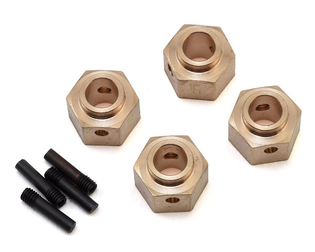 YEA-TRX4-037, Yeah Racing Traxxas TRX-4 12mm Brass Hex Adapter w/8mm Offset (4)