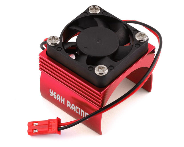 YEA-YA-0410RD, Yeah Racing Aluminum 540 Size Motor Heat Sink w/Cooling Fan (Red)