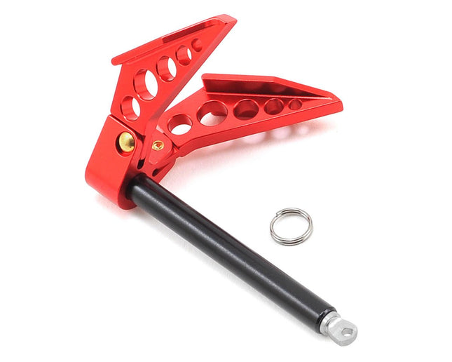 YEA-YA-0416, Yeah Racing Aluminum 1/10 Crawler Scale Accessory (Foldable Winch Anchor) (Red)