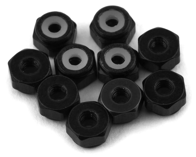 YEA-YA-0565BK, Yeah Racing 2mm Aluminum Lock Nut (Black) (10)