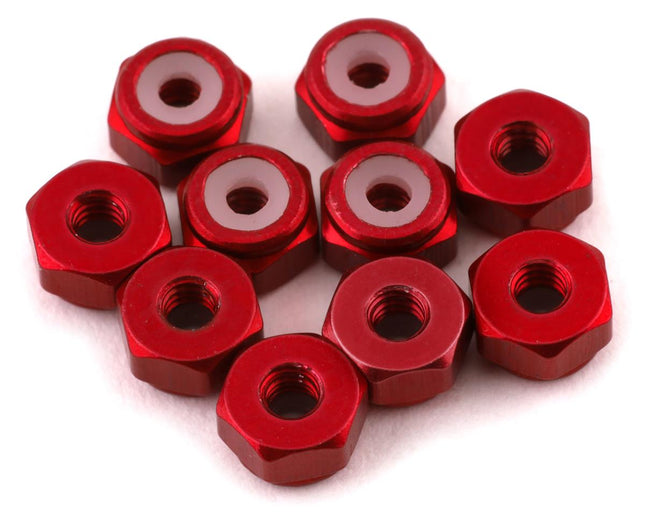 YEA-YA-0565RD, Yeah Racing 2mm Aluminum Lock Nut (Red) (10)