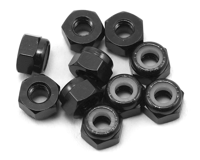 YEA-YA-0566BK, Yeah Racing 3mm Aluminum Lock Nut (10) (Black)