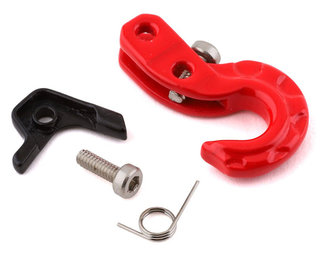 YEA-YA-0573RD, Yeah Racing 1/10 Scale Metal Winch Hook w/Safety Latch (Red)